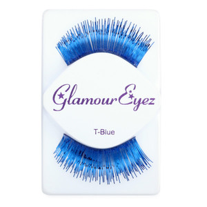 Glamour Eyez Tinesl Eyelashes in Blue. Sold by Norcostco. Glamour Eyez Tinesl Eyelashes in Blue. Sold by Norcostco.