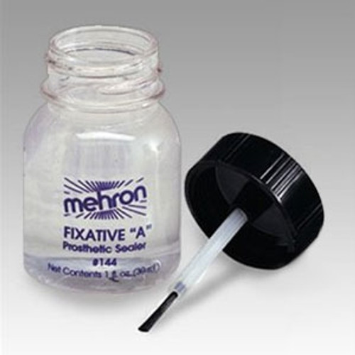 Mehron Fixative A. Sold by Norcostco.
