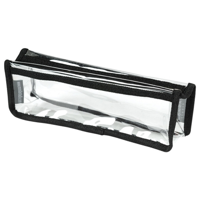 Monda Studio MST018 Pencil Pouch Clear with Black Trim. Sold by Norcostco.