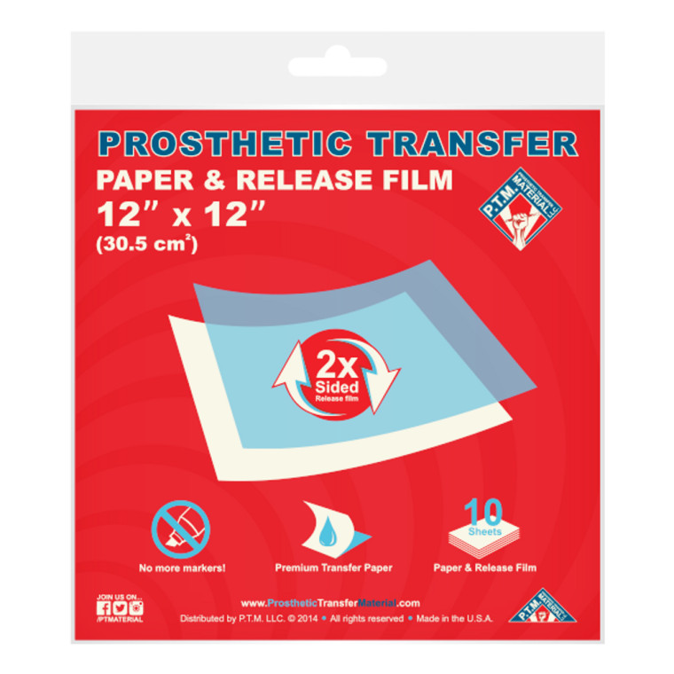P.T.M. Water Slide Transfer & Release Film 12"x12" 10 Pack