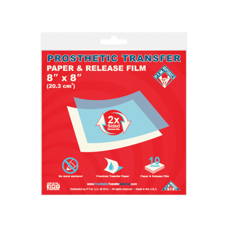 P.T.M. Water Slide Transfer & Release Film 8"x 8" 10 Pack