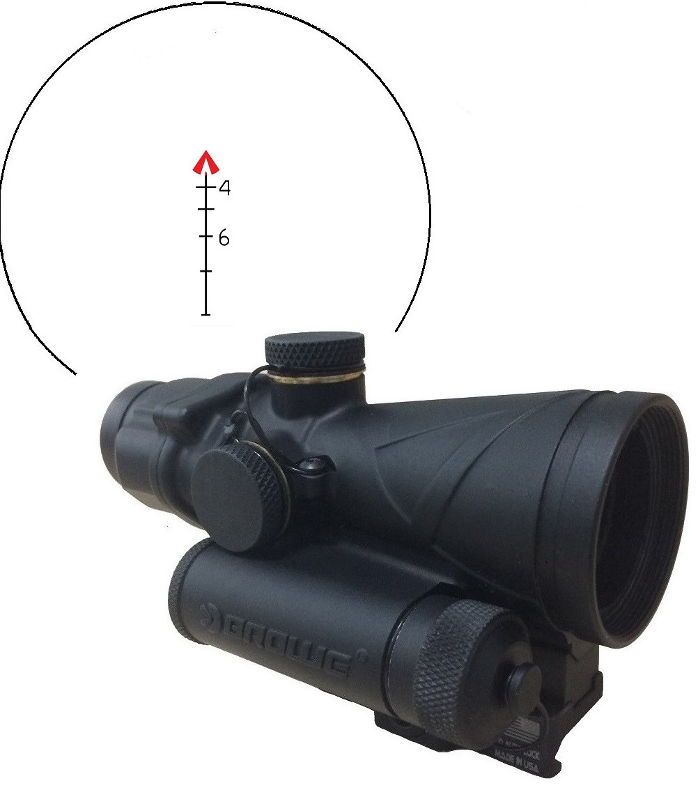 4x32 BROWE Combat Optic - Red 5.56 Chevron | Advanced Tactical