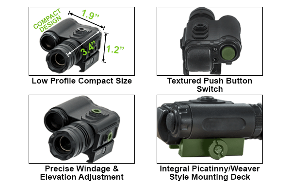 UTG INSTANT TARGET AIMING BULLDOT COMPACT GREEN LASER