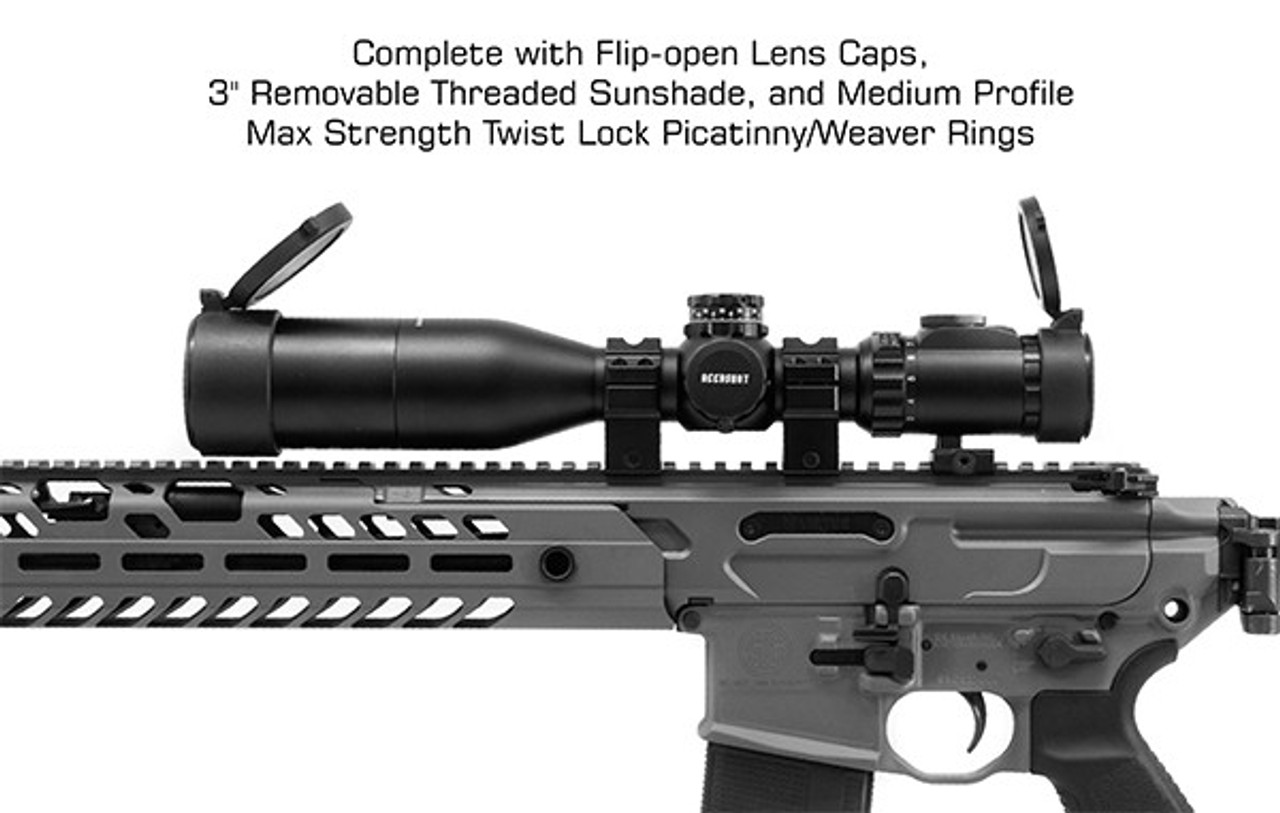 UTG 3-12X44 30mm Compact Scope w/ AO/ 36-color Glass Mil-dot