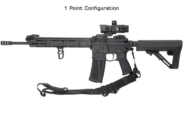 Pvc Utg UTG BOLLA 2 TO 1 POINT QD CONVERSION SLING, BLACK, PVC-GB508B