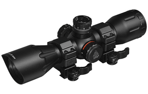 UTG® 4X32 1" Crossbow Scope, Pro 5-Step RGB Reticle, QD Rings, SCP-M4CR5WQ UTG® 4X32 1" Crossbow Scope, Pro 5-Step RGB Reticle, QD Rings, SCP-M4CR5WQ