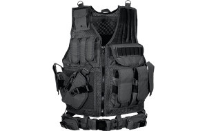 UTG 547 LAW ENFORCEMENT TACTICAL VEST, LEFT HANDED, BLACK, PVC-V547BL UTG 547 LAW ENFORCEMENT TACTICAL VEST, LEFT HANDED, BLACK, PVC-V547BL