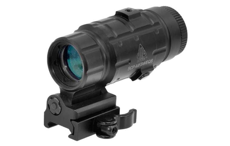 UTG® 3X Magnifier with Flip-to-side QD Mount, W/E Adjustable