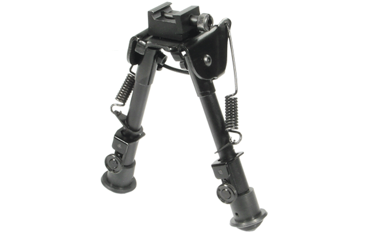 UTG TACTICAL OP BIPOD, RUBBER FEET, 6.1"-7.9" CENTER HEIGHT