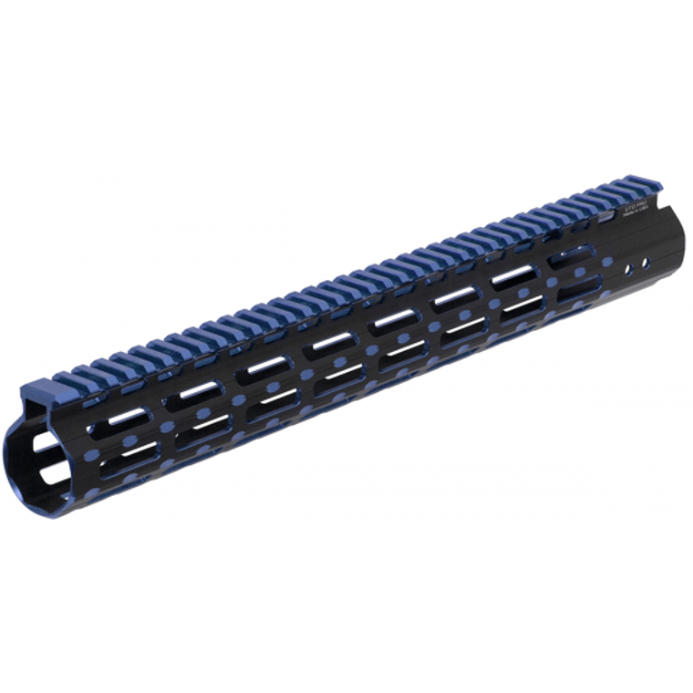 UTG PRO M-LOK AR15 15" SUPER SLIM RAIL, BLACK & BLUE 2-TONE, MTU019SSMB2