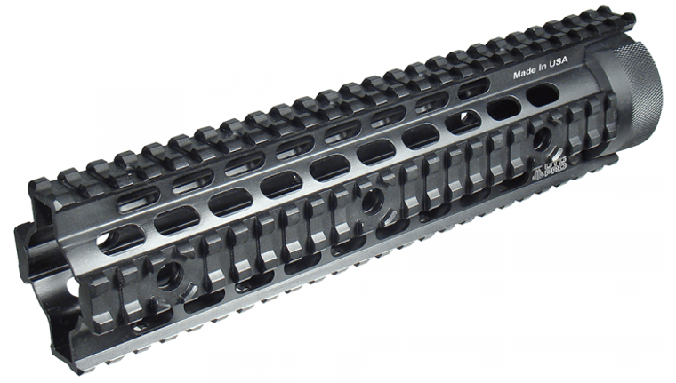 UTG PRO AR15 MID LENGTH 9" FREE FLOAT QUAD RAIL, MTU004