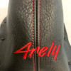 custom name on an NB Boot with red seams