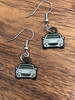 Miata earrings NC 2006-2015 metal enamel dangly shepherds hook NB, choose your color! .5” wide custom jewelry car accessories