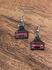 Miata earrings NC 2006-2015 metal enamel dangly shepherds hook NB, choose your color! .5” wide custom jewelry car accessories