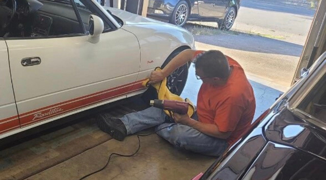 Miata side stripes - with cut out logo. choose miata, mazda