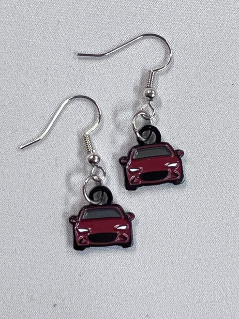 Miata earrings ND  metal enamel dangly shepherds hook NA, choose your color! .5” wide custom jewelry car accessories Miata earrings ND  metal enamel dangly shepherds hook NA, choose your color! .5” wide custom jewelry car accessories