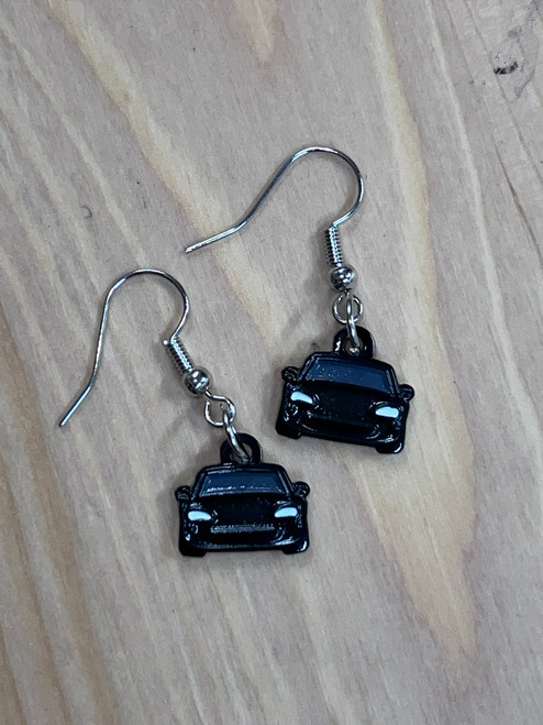 Cappuccino earrings metal enamel dangly shepherds hook NB, choose your color! .5” wide custom jewelry car accessories