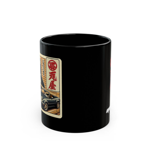 Sushi Cat with Miata Black Mug (11oz, 15oz) Sushi Cat with Miata Black Mug (11oz, 15oz)