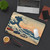 Miatas at Kanagawa Beach - Hokusai Vintage Wave Desk Mat — Retro Sports Cars & Mt. Fuji Mouse Pad
