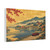 Miata Vintage Autumn Japanese Landscape Canvas Print — Retro Car by Bridge (Stretched 1.5")