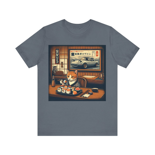 Cat Eating Sushi at Restaurant  T-shirt