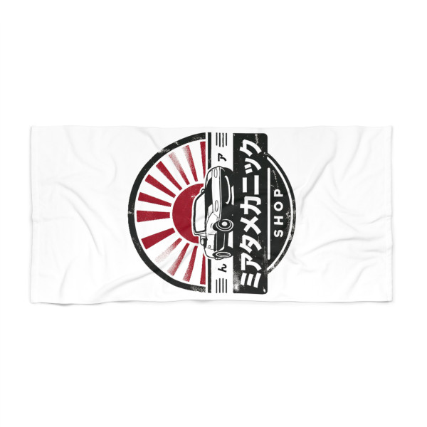Vintage Miata Mechanic Beach Towel
