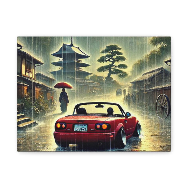 Miata in the rain - Matte Canvas, Stretched, 1.25"