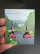 Miata earrings NA  1989-2004 metal enamel dangly shepherds hook, choose your color! .5” wide custom jewelry car accessories