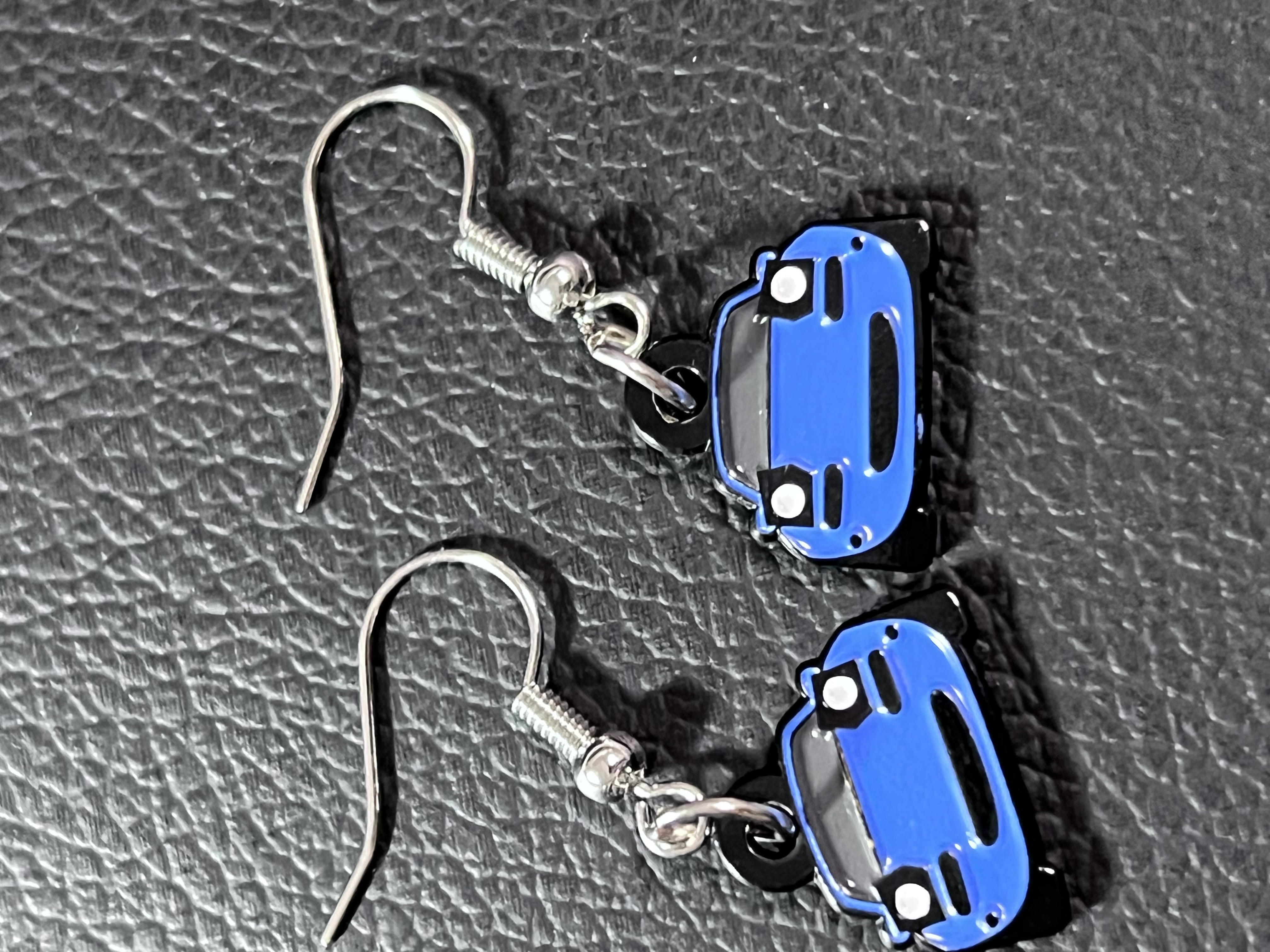 Cappuccino earrings metal enamel dangly shepherds hook , choose your color!  .5” wide custom jewelry car accessories