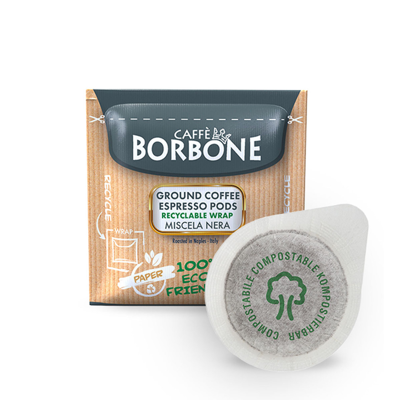 Caffe Borbone Black Blend Paper Pods for espresso machines Caffe Borbone Black Blend Paper Pods for espresso machines