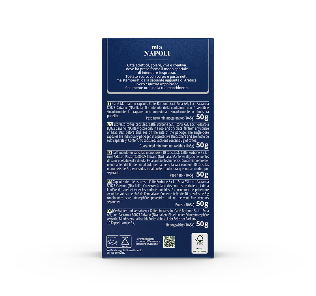 Mia Napoli Nespresso® Compatible Capsules | Caffè Borbone