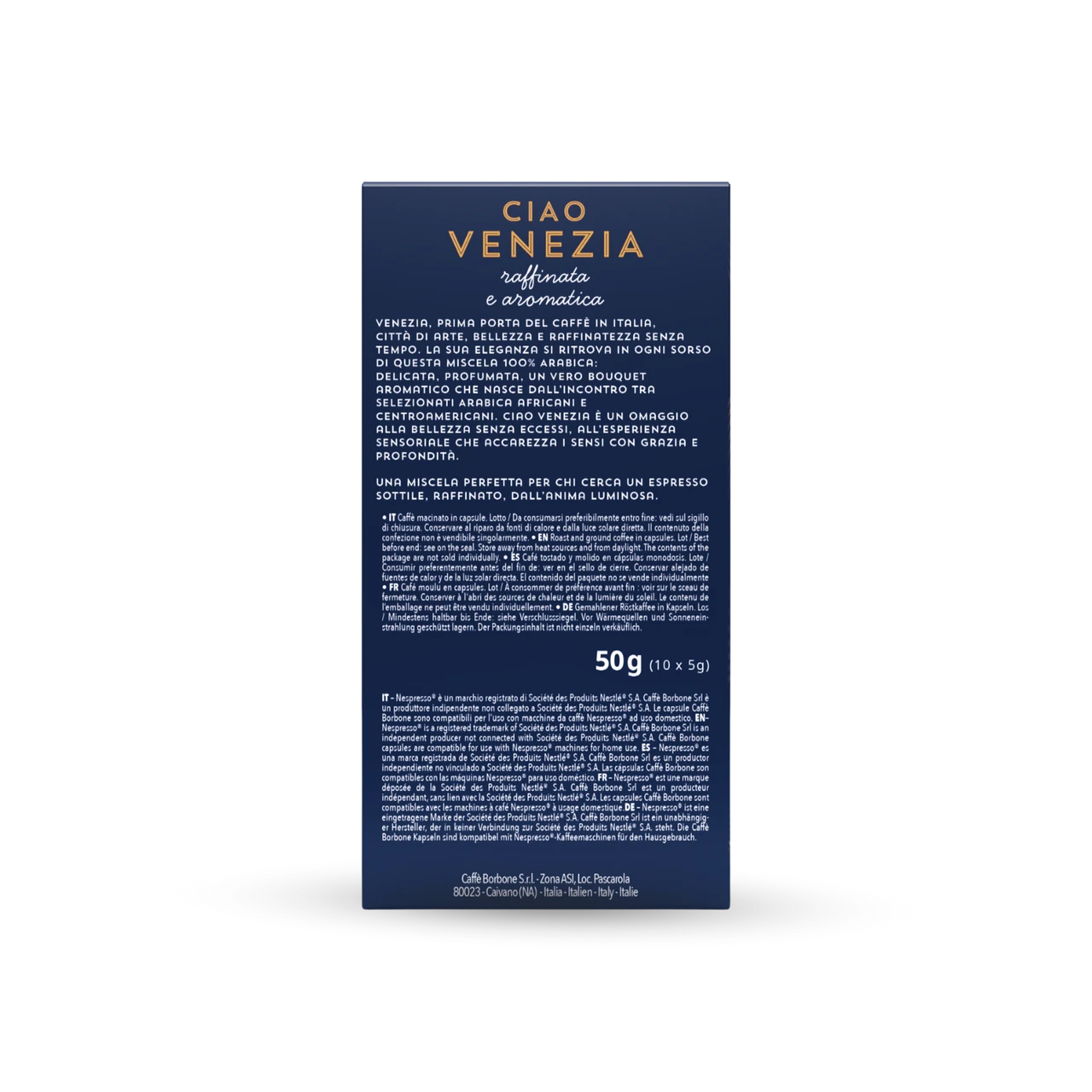 Seamlessly compatible with Nespresso® machines, these aluminum capsules make it easy to brew a rich, flavorful espresso. Enjoy the refined taste of Italian coffee with minimal effort.