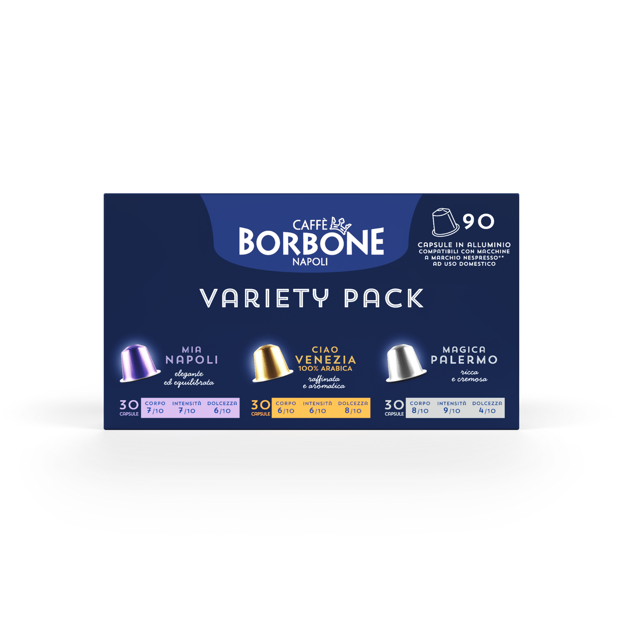 Caffe Borbone Variety Pack of our coffee blends inspired by Italian Cities Nespresso Coffee Capsules