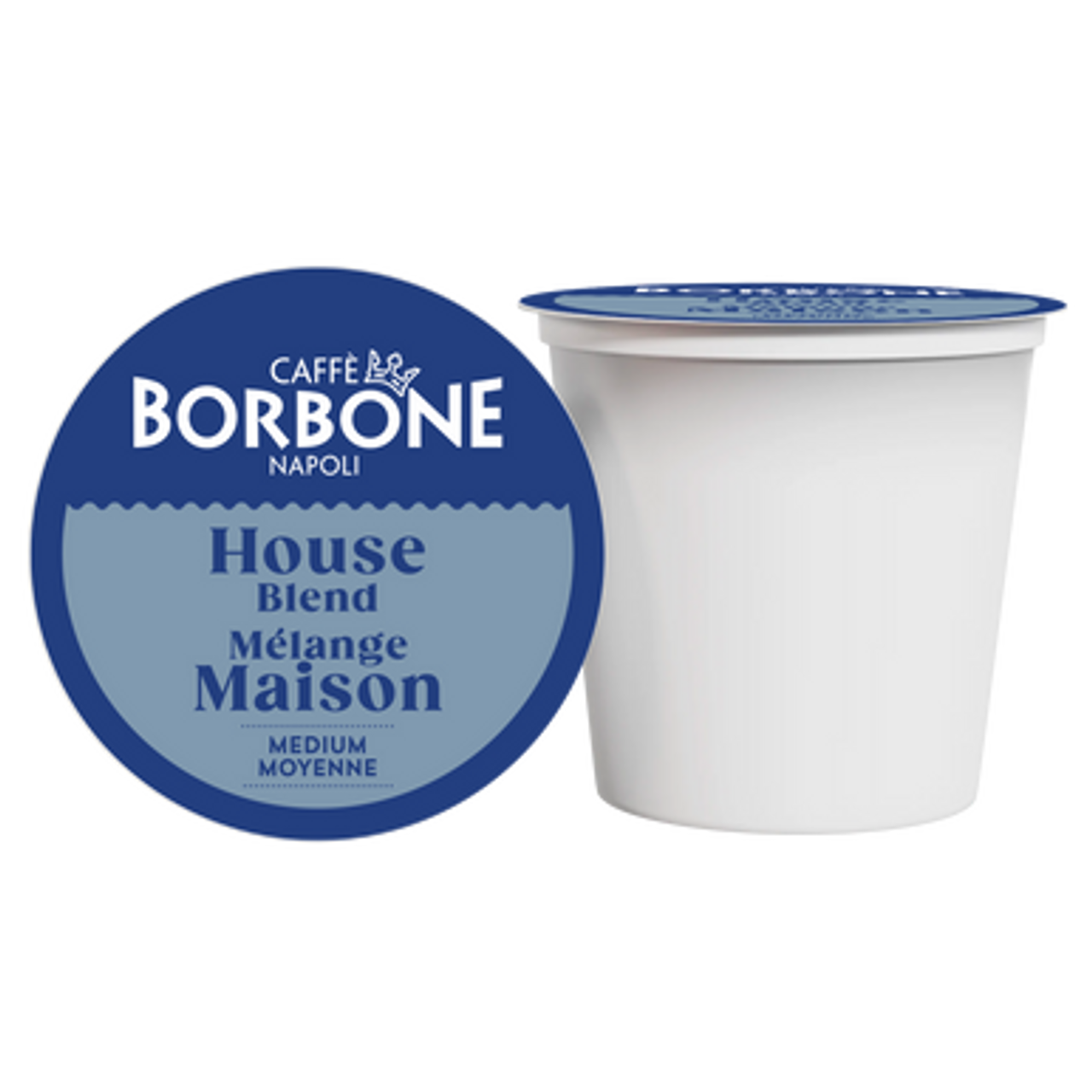 Caffe Borbones House Blend k cups offer a smooth, medium roast made from 100% Arabica beans. Roasted in Naples and available exclusively in a 72-count box. Image of cups. Caffe Borbones House Blend k cups offer a smooth, medium roast made from 100% Arabica beans. Roasted in Naples and available exclusively in a 72-count box. Image of cups.