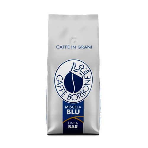 Caffe Borbone Miscela Blu Bar Line whole bean Coffee 1 kilo bag. Arabica and Robusta bean blend