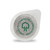 Paper pod shown alone, paper pod stamped with the word compostable and the shape of a tree