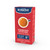 Caffe Borbone Espresso Intenso Ground Coffee, red and blue box featuring a top view of a brewed espresso in a white cup.
