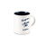 Caffe Borbone Ceramic Mug, white ceramic mug with Italian text and blue interior