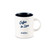 Caffè Borbone white ceramic mug with navy interior  "Coffee in Love" printed in cursive on the front of the mug in navy. Towards the bottom of the mug is the Caffe borbone logo