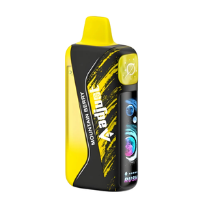 Adjust MyRusher 40K adjustable power disposable vape featuring a smart display, dual-mesh coil, transparent e-liquid tank, USB-C rechargeable 1000mAh battery, and up to 40,000 puffs with Normal, Rush, and Turbo modes.