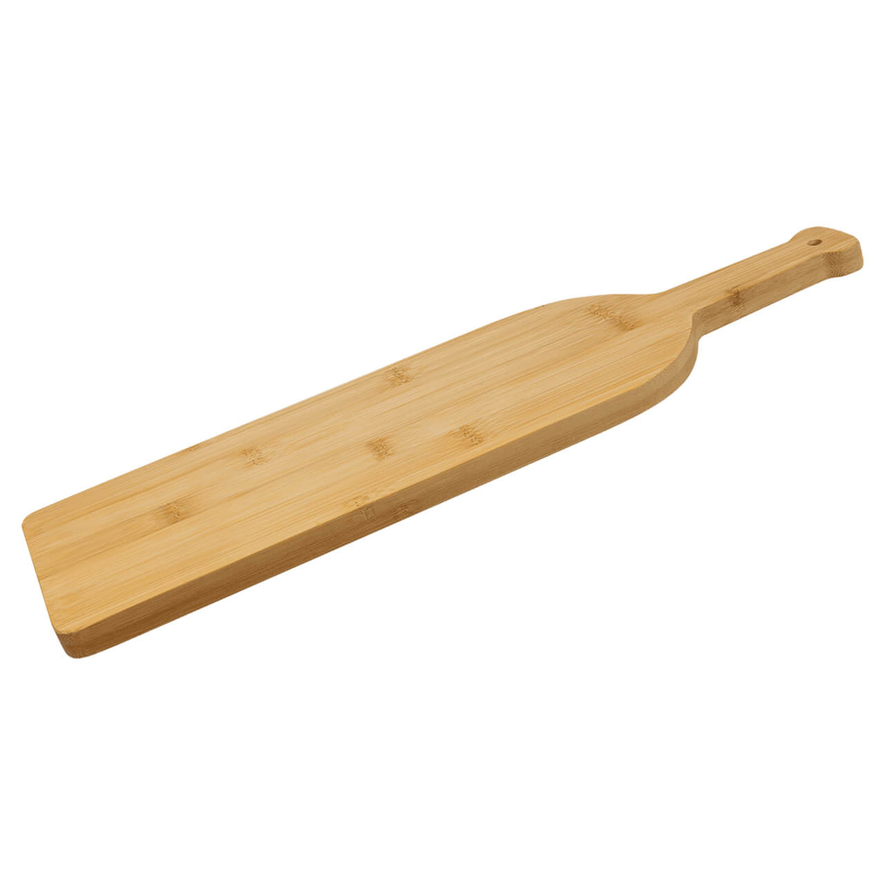 Elevate your wine and cheese gatherings with our premium bamboo wine bottle shaped cutting board, crafted from bamboo for a durable, eco-friendly surface that's naturally antimicrobial, gentle on knives, and perfect for slicing charcuterie, fruits, or breads during tastings or parties. This unique wine-themed serving board doubles as a stylish display tray with its ergonomic bottle handle and smooth, food-safe finish, making it the ultimate personalized kitchen accessory or hostess gift