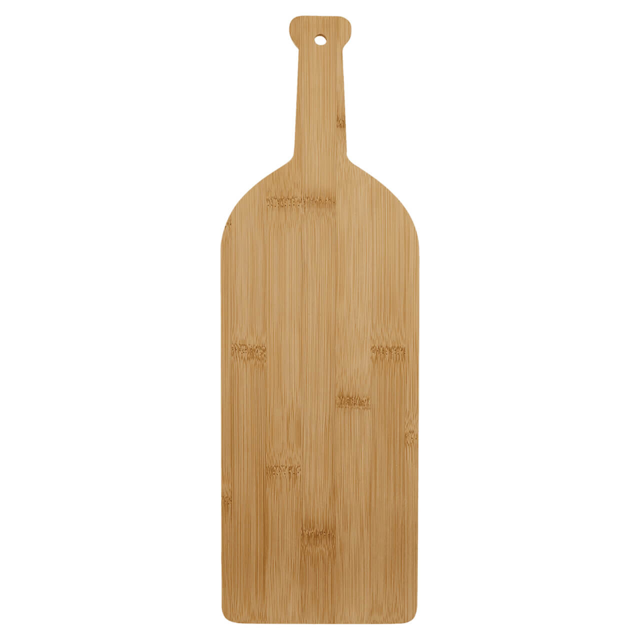 Elevate your wine and cheese gatherings with our premium bamboo wine bottle shaped cutting board, crafted from bamboo for a durable, eco-friendly surface that's naturally antimicrobial, gentle on knives, and perfect for slicing charcuterie, fruits, or breads during tastings or parties. This unique wine-themed serving board doubles as a stylish display tray with its ergonomic bottle handle and smooth, food-safe finish, making it the ultimate personalized kitchen accessory or hostess gift