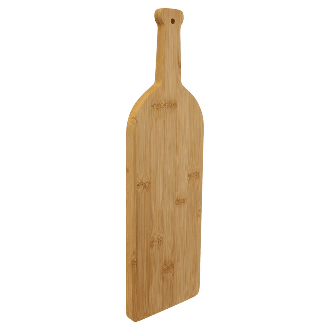 Elevate your wine and cheese gatherings with our premium bamboo wine bottle shaped cutting board, crafted from bamboo for a durable, eco-friendly surface that's naturally antimicrobial, gentle on knives, and perfect for slicing charcuterie, fruits, or breads during tastings or parties. This unique wine-themed serving board doubles as a stylish display tray with its ergonomic bottle handle and smooth, food-safe finish, making it the ultimate personalized kitchen accessory or hostess gift