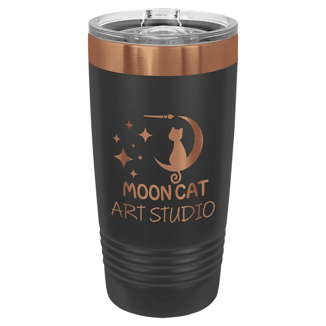 Elevate your daily hydration with our premium 20 oz customizable stainless steel tumbler, featuring innovative rose gold ion plating under a durable powder coat for a stunning contrast, paired with double-wall vacuum insulation to keep drinks ice-cold for hours or piping hot without condensation. This personalized insulated travel mug includes a sip lid, sweat-free matte black exterior, and BPA-free construction for eco-friendly versatility as a coffee tumbler, water bottle, or commuter cup