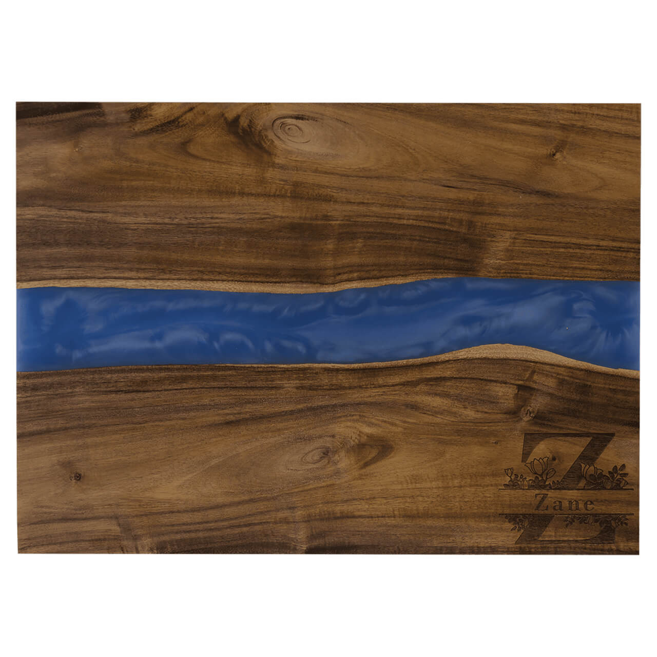 Elevate your gatherings with our premium 18x9 Acacia wood and epoxy resin charcuterie board, handcrafted from sustainably sourced Acacia hardwood with a stunning blue resin river inlay for a modern, artistic flair that's perfect as a durable serving platter for cheeses, meats, fruits, or artisanal spreads during wine nights, parties, or family dinners. This versatile personalized charcuterie serving board doubles as beautiful home decor and custom engraving options for weddings or gifts, making it the ultimate epoxy resin wood charcuterie board available exclusively on saltlightandlasers.com