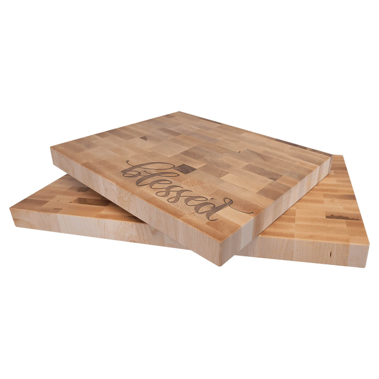 Elevate your kitchen prep with our premium maple butcher block, crafted from end-grain maple wood that's 1.5 inches thick for exceptional durability, superior knife protection, and natural antimicrobial properties, making it the ultimate heavy-duty cutting board for chopping, slicing, and serving. This versatile 1.5 inch thick maple cutting board doubles as a rustic charcuterie platter or display piece, with easy-to-clean surface to handle meats, veggies, or baked goods effortlessly