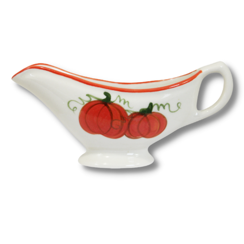 Pumpkin Vine Pattern Gravy Boat