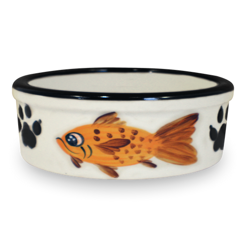 9" Hand-Painted Kitty Bowl [Front View]