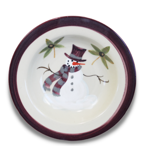 Buckeye Snowman Pattern ~ Salad Bowl