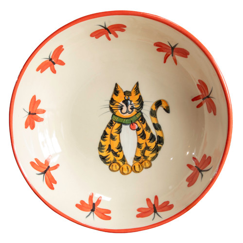 Whimsy Cat Pattern ~ Pasta Bowl